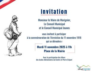 Cérémonie commémorative de l’Armistice du 11 novembre 1918