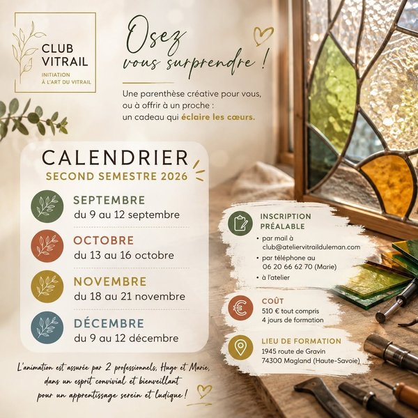 Evenement Atelier Vitrail du Léman