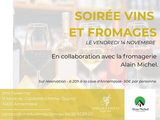Soirée Vins & Fromages - Cave d'Annemasse -