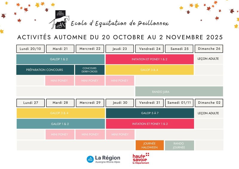 Evenement Ecole d’équitation de Peillonnex