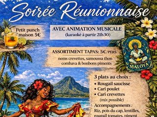 SOIRÉE RÉUNIONNAISE AU DOUBLE CONCEPT