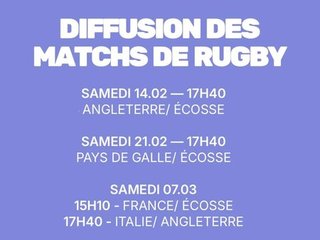 Diffusion des Matchs de Rugby
