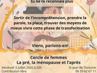 Cercle de Femmes : La pré, La Ménopause et l'après. 