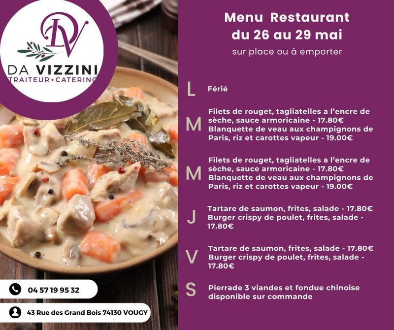 Petite Annonce Da Vizzini Traiteur
