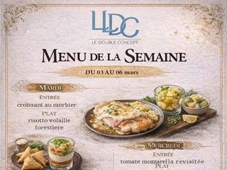 Au menu cette semaine sur place ou à emporter !