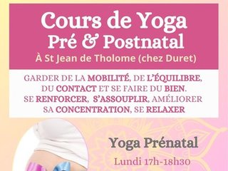 Cours de Yoga Pré&Postnatal - St Jean de Tholome