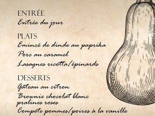 Au menu cette semaine !