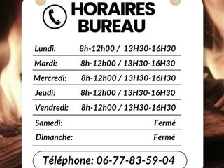 Les nouveaux horaires du bureau