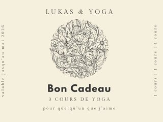 Bon cadeau - 3 cours pour quelqu'un que j'aime