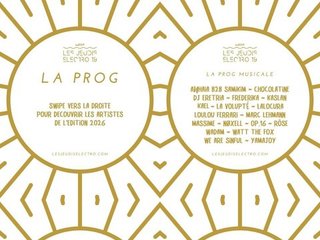 La Prog' des Jeudis Électro 2026 !!