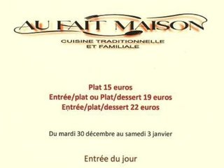 Au menu cette semaine, sur place ou à l'emporter !