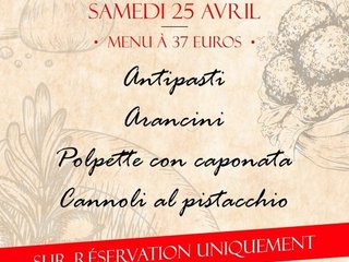 Soirée Sicilienne sur réservation !
