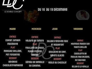 Au menu cette semaine, sur place ou à l'emporter !