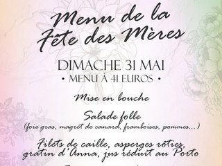 Menu de la Fête des Mères