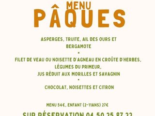 Le menu du dimanche de Pâques