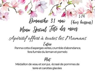Menu du midi, spéciale Fête des Mères !! 