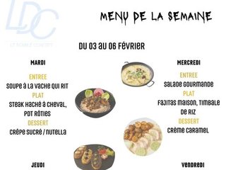 Au menu cette semaine !