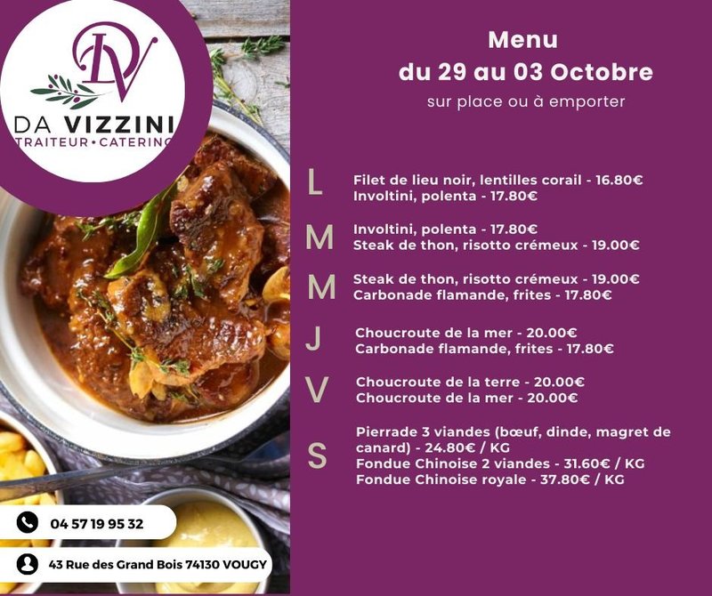 Petite Annonce Da Vizzini Traiteur
