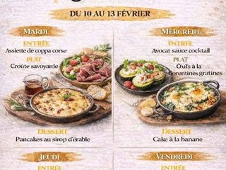 Au menu cette semaine !