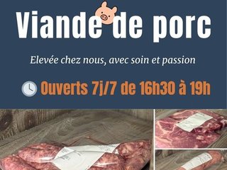 Viande de Porc disponible ! De la ferme à l'assiette 
