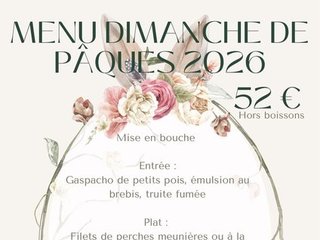Le menu de Pâques de l'Ôberge