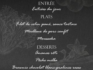 Au menu cette semaine sur place ou à emporter !