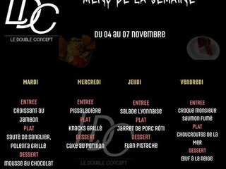 Au menu cette semaine !!