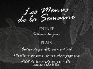 Les menus de la semaine !