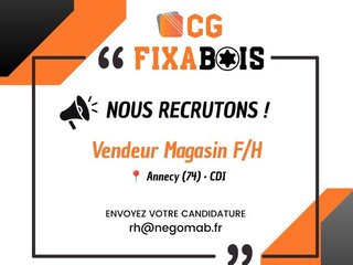 Offre d'emploi - Vendeur magasin Annecy
