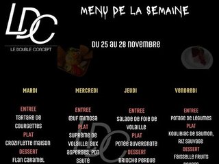 Au menu cette semaine !!