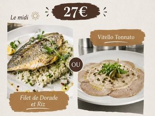 Au menu cette semaine sur place ou à emporter !