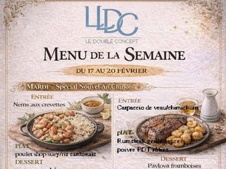 Au menu cette semaine sur place ou à emporter !