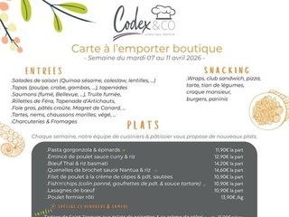 Au menu cette semaine sur place ou à emporter !