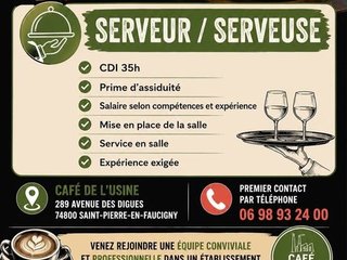 Nous recrutons - SERVEUR/SERVEUSE