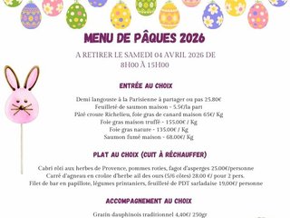 Menu de Pâques chez Da Vizzini  !!