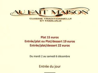 Au menu cette semaine, sur place ou à l'emporter