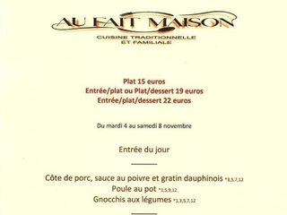 Au menu cette semaine, sur place ou à l'emporter