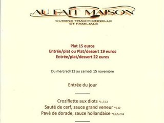 Au menu cette semaine, sur place ou à l'emporter