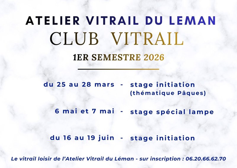 Petite Annonce Atelier Vitrail du Léman