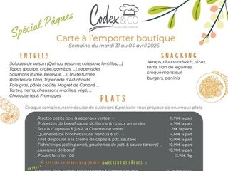 Au menu cette semaine sur place ou à emporter !