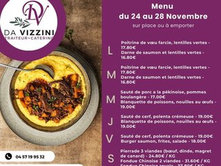 Au menu cette semaine !