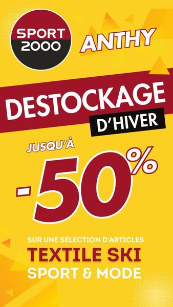 Offre Ponctuelle Sport 2000 Anthy