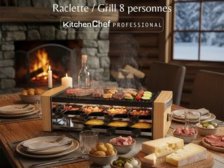 Raclette - Grill 8 personnes - Kitchen Chef Profes